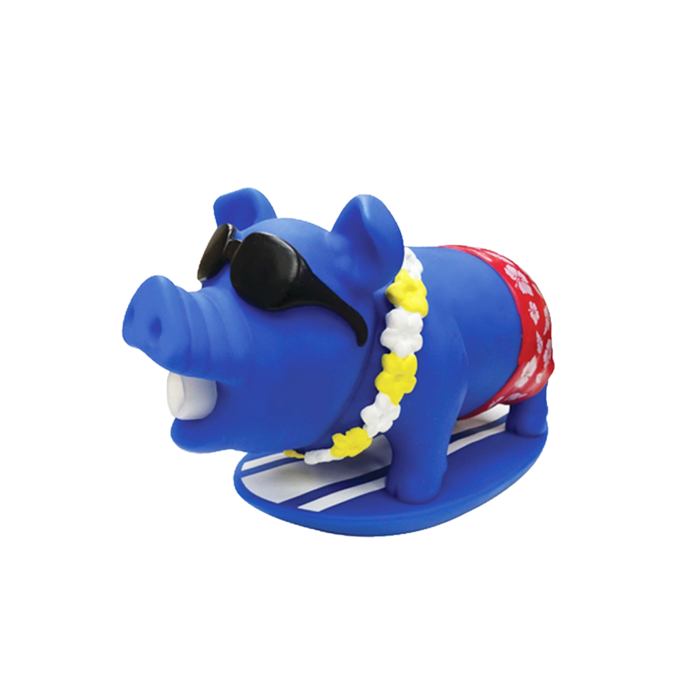 Animolds Squeeze Me Surf Piggie | Squeezy Rubber Piggie Stress Toy